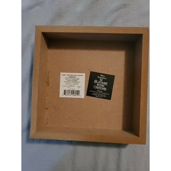 New Nightmare Before Christmas Wooden Plaque Jolly Christmas 6x6 Jack Zero Sign - Picture 2 of 5